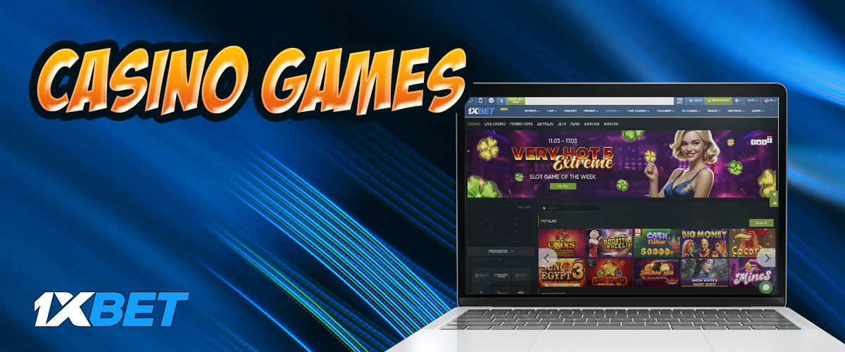 Games available at 1xbet online casino for Bangladeshi users