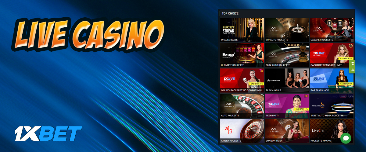 Live casino games at 1xbet online casino bangladeshi site